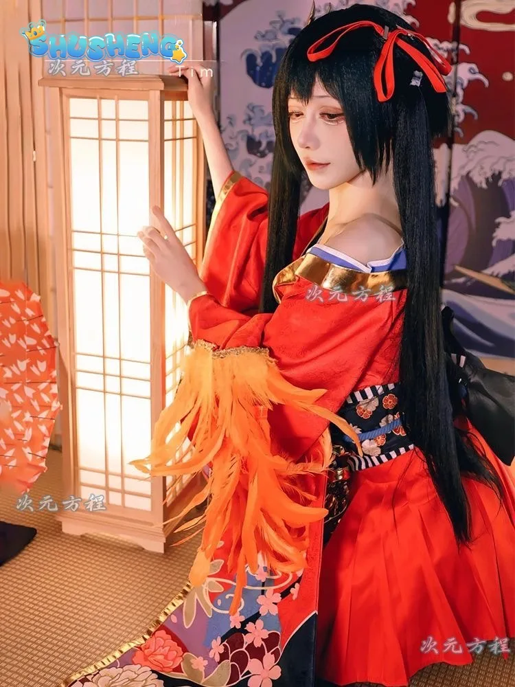 

Taihou Anime Game Azur Lane Kimono Headwear Props Socks Halloween Party outfit New IJN Taihō Cosplay Costume Women's Sexy Dress