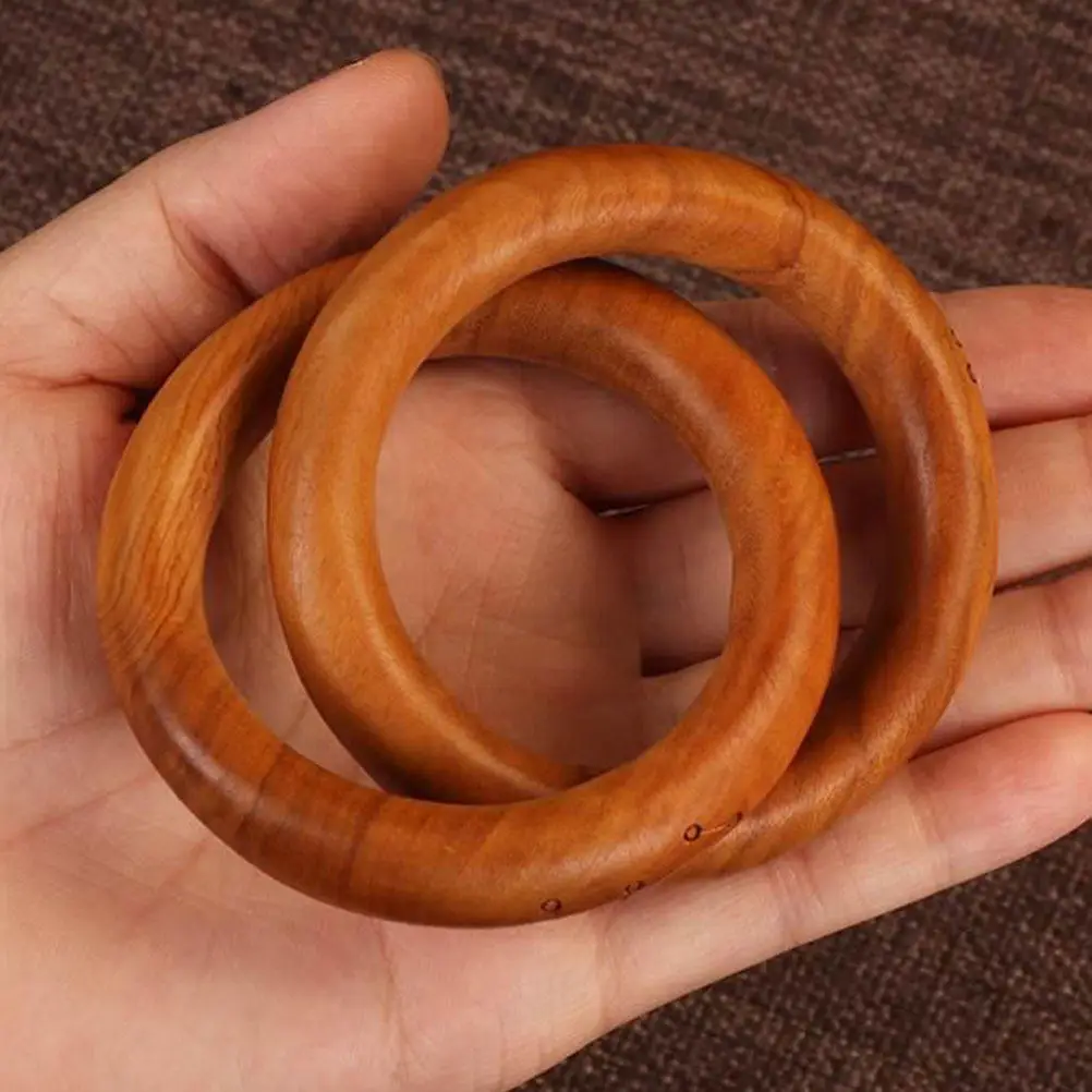 Rustic Wood Chain Links Natural Boho Home Decor Carved Wood Knot Craft Party Table Decor Coffee Table Accent Mantle Decorations