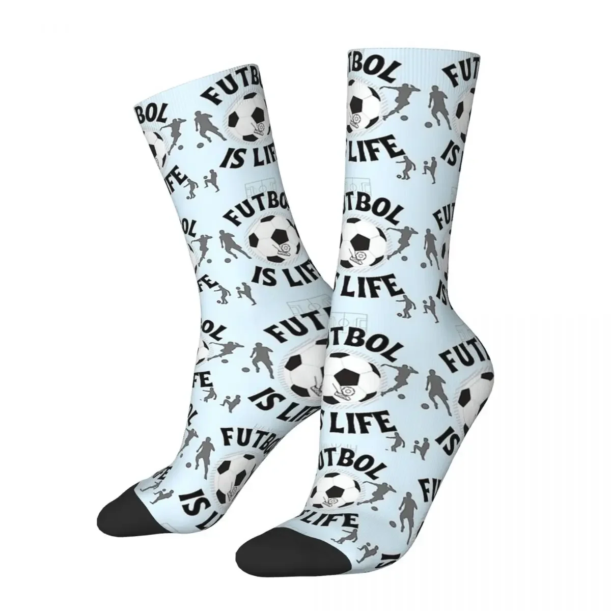 

Football Is Life Socks Harajuku Super Soft Stockings All Season Long Socks Accessories for Unisex Gifts