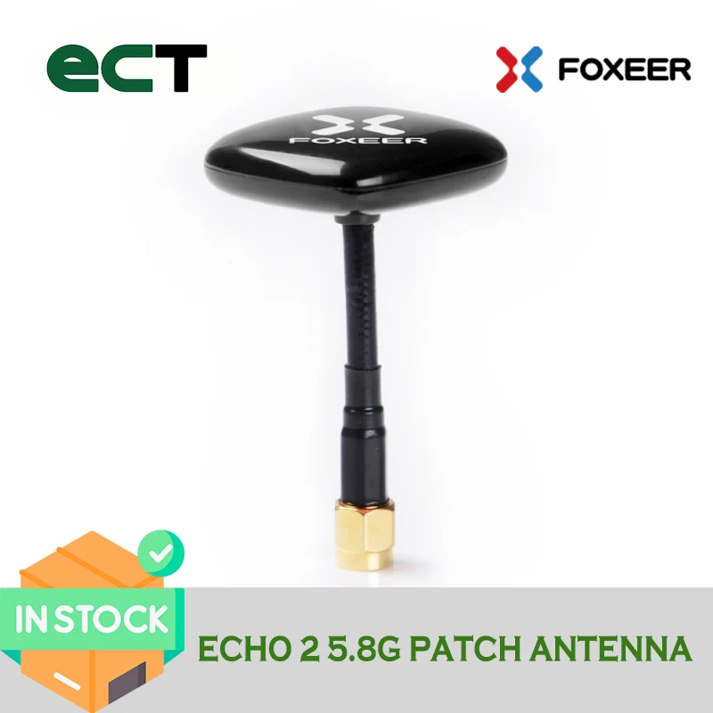 

Foxeer Echo V2 2 5.8GHz 9dBi Patch Antenna LHCP RHCP for RC Airplane FPV Racing Freestyle Drones VTX VRX Goggles Monitor