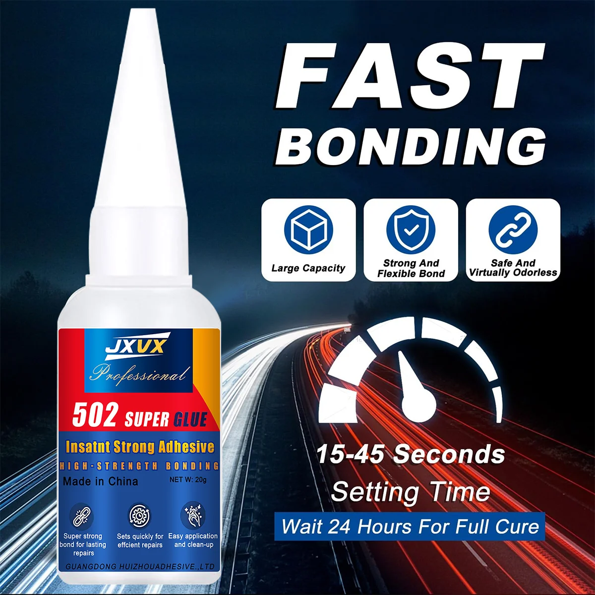 يفضل مستخدمي JXVX 502 سوبر لاصق لاصقة شفافة لاصقة الراتنج الايبوكسي للتطبيق على الجلد المطاط السيراميك الخشب أداة لاصق سائل قوي 20ml 1-5pcs. #1