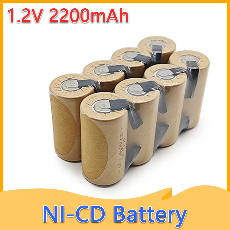 

New Screwdriver Drill SC 1.2V Battery 2200mah SubC Ni-Cd Rechargeable Battery with Label Power Tool Ni-Cd SUBC Battery