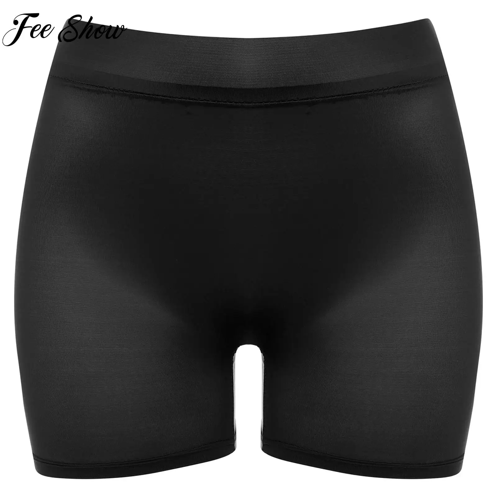 

Womens Stretchy Semi See-through Shorts Boyshort Low Rise Short Pants Underwear Nightwear Woman's Shorts Casual Clothes