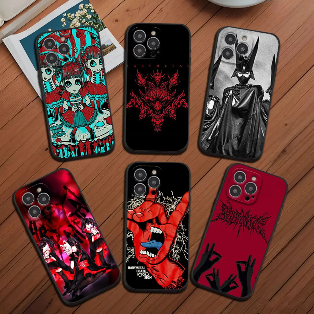 Singer B-Babymetal Phone Case for iPhone 12 11 13 14 15 16 Max Pro Plus Black Soft Silicone shell