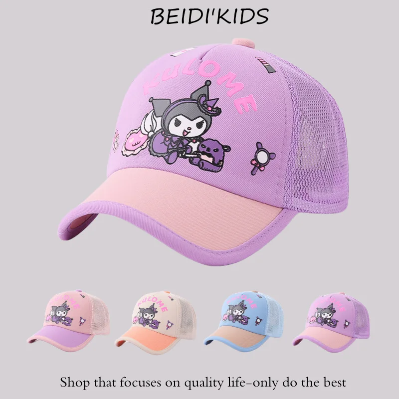 

Sanrio Baseball Cap Kuromi Cartoon Cute Kawaii Summer Students Children Outdoor Sports Breathable Sun Hat Toys Girls Gifts