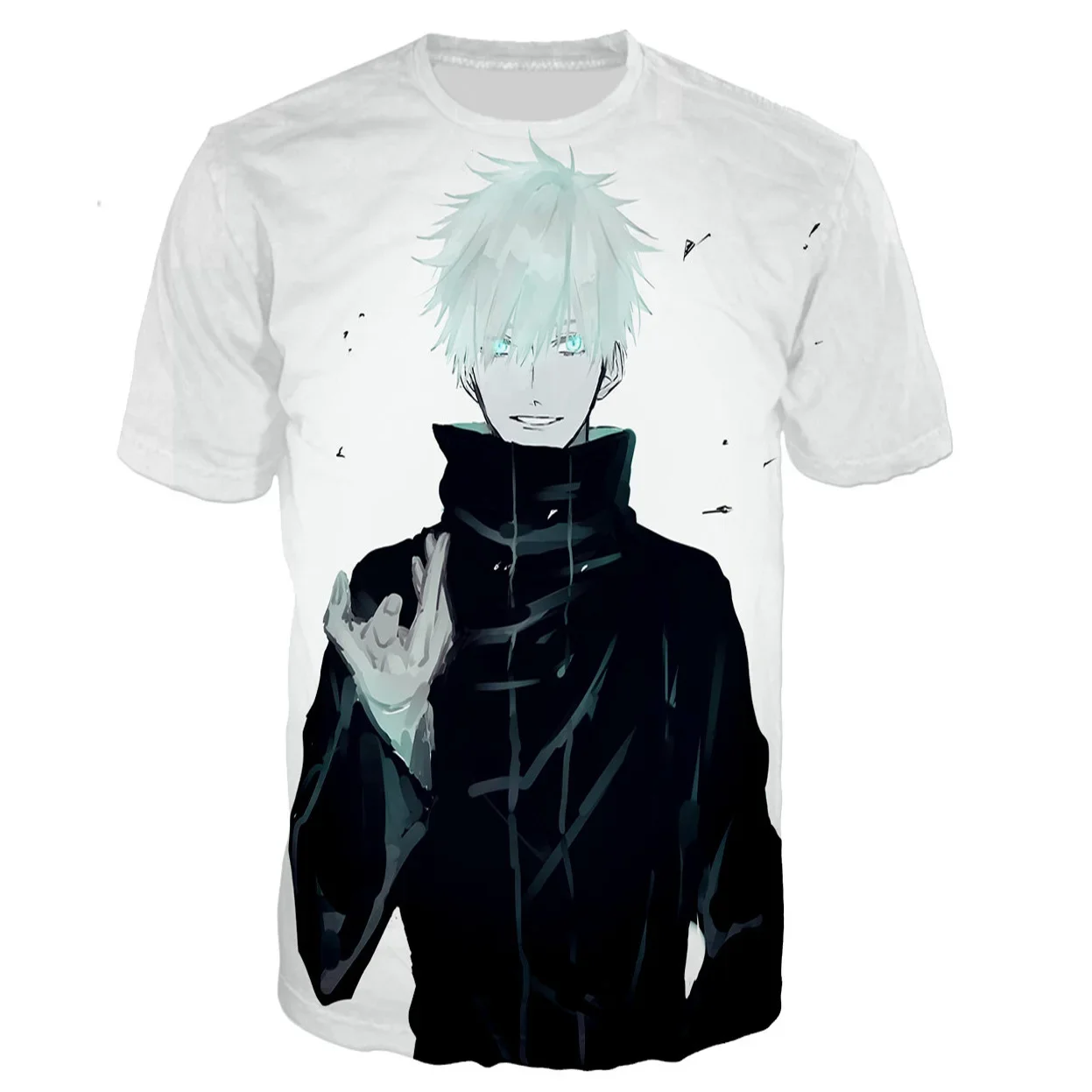 2024 estate Jujutsu Kaisen Satoru Gojo stampato Mens personalizzazione magliette di alta qualità girocollo t-shirt uomo donna Casual top