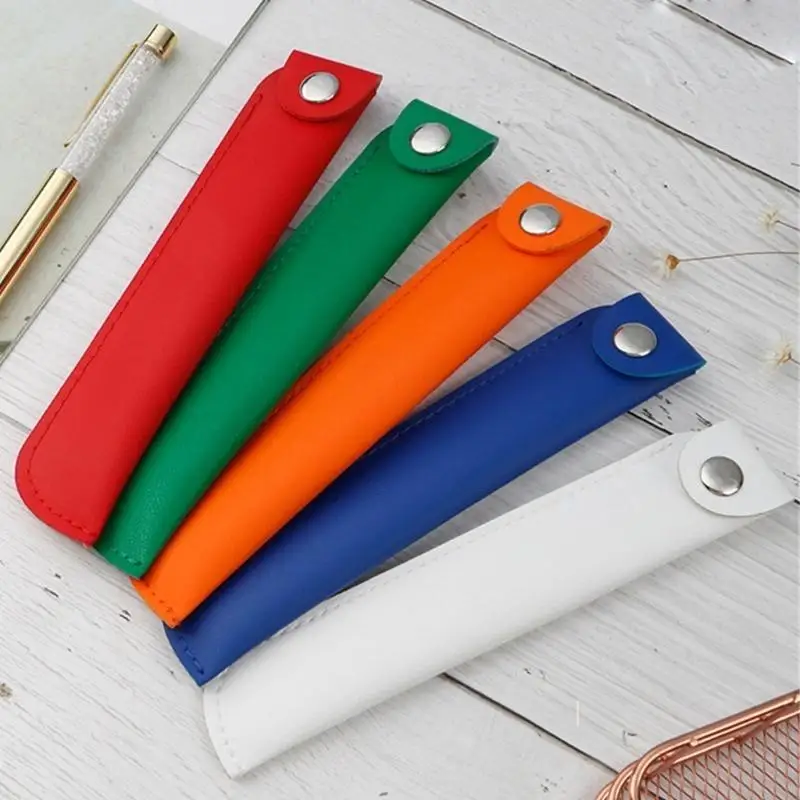 R6ff Solid Color Pencil Bag Suct Pencil Case Case Pen Bud Case Cut