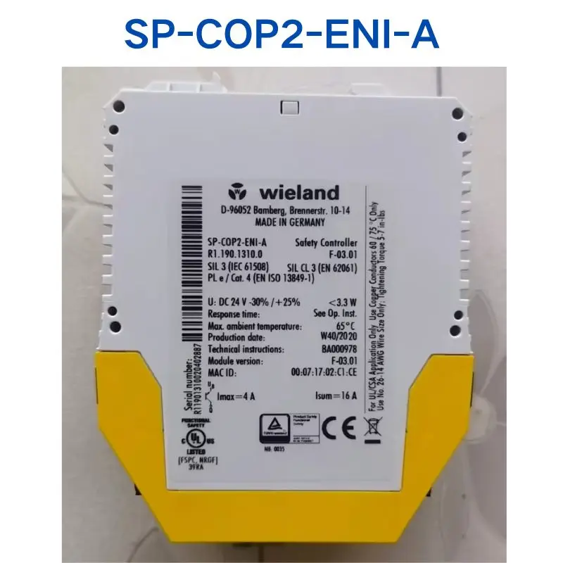 Second-hand test OK wieland relay SP-COP2-ENI-A