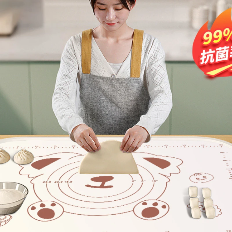 Silicone Dough Pad Food Grade Dough Pad Household Thickened and Enlarged Dough Pad for Making Steamed Bun Panels