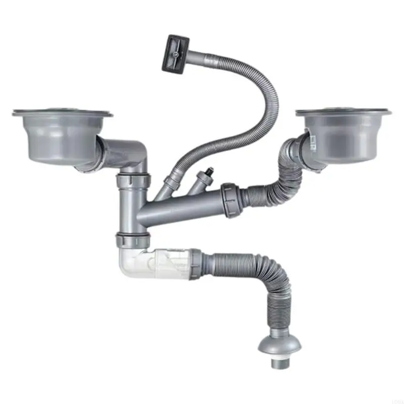 High Efficiency ABS Drain Pipe Accessories Supporting Both Single Double Bowl Configuration for Contemporary Kitchens