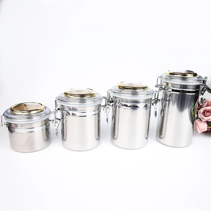 Stainless Steel Tobacco Humidor Jar,Cigar With Humidifier, Airproof Pot,Seal Moisture Pot, Capacity Storage, Smoking Accessories