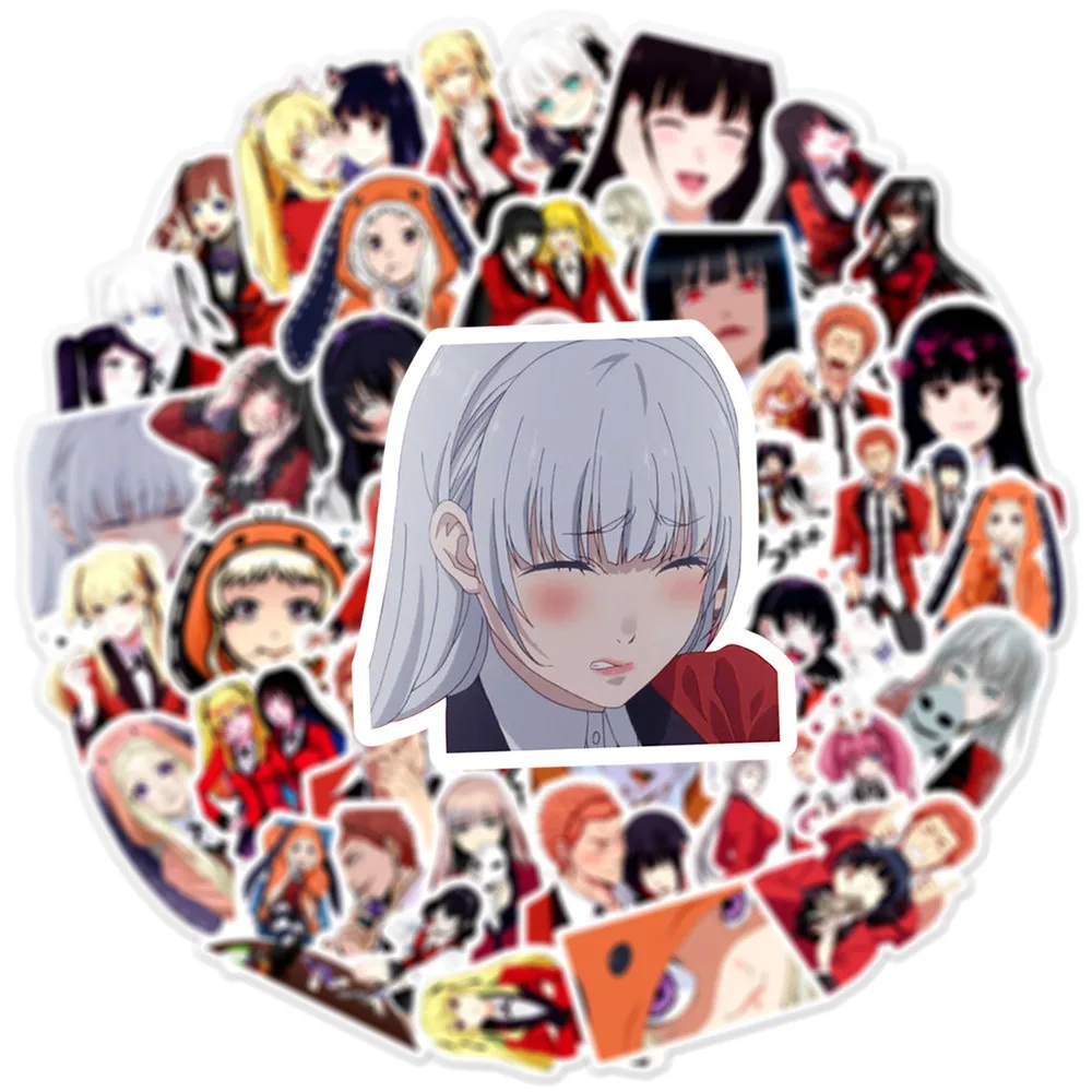 10/30/50 Uds Anime Kakegurui pegatina para garabatos DIY guitarra refrigerador teléfono maleta taza de agua monopatín pegatinas impermeables