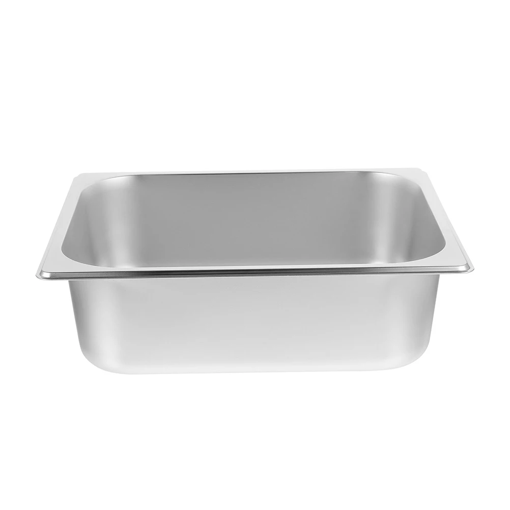 

Large Capacity Dining Basin Stainless Steel Catering Serving Pot Party Buffet Pan Tray Food Container Plates Holder