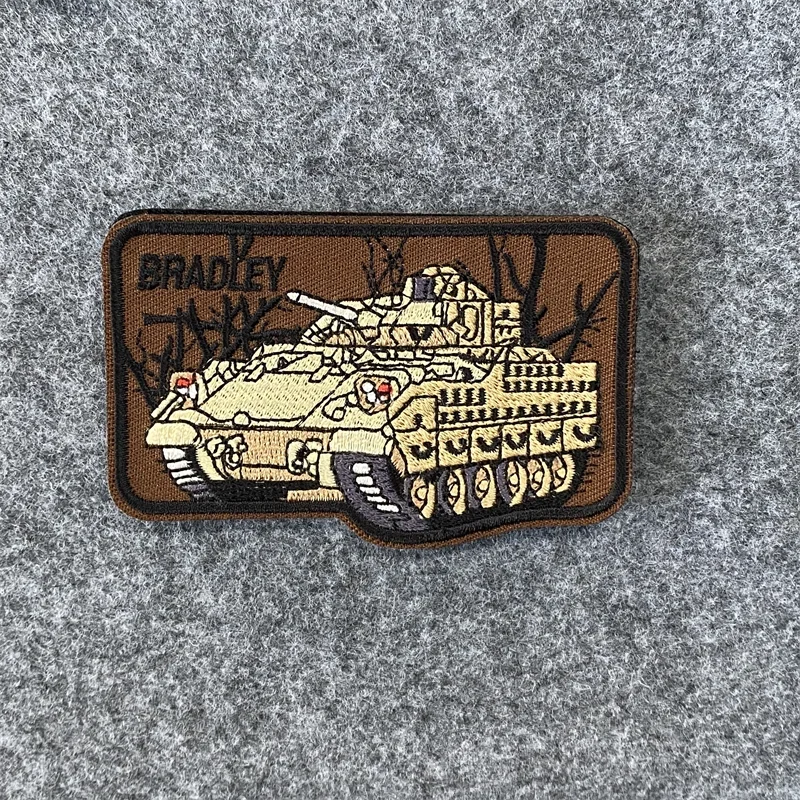 Parche bordado de tanque militar, pegatina, insignia de moral, parches de gancho y bucle para ropa, adorno para mochila - imagen 5