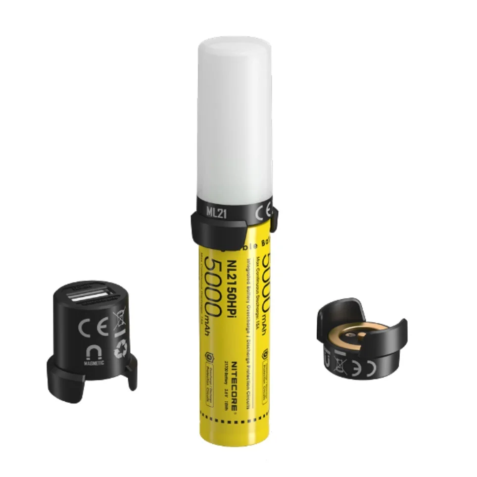 NITECORE MPB21 linterna de alto CRI 21700 sistema de batería inteligente NL2150HPi 5000mAh batería recargable + Powerbank 3 en 1 + ML21