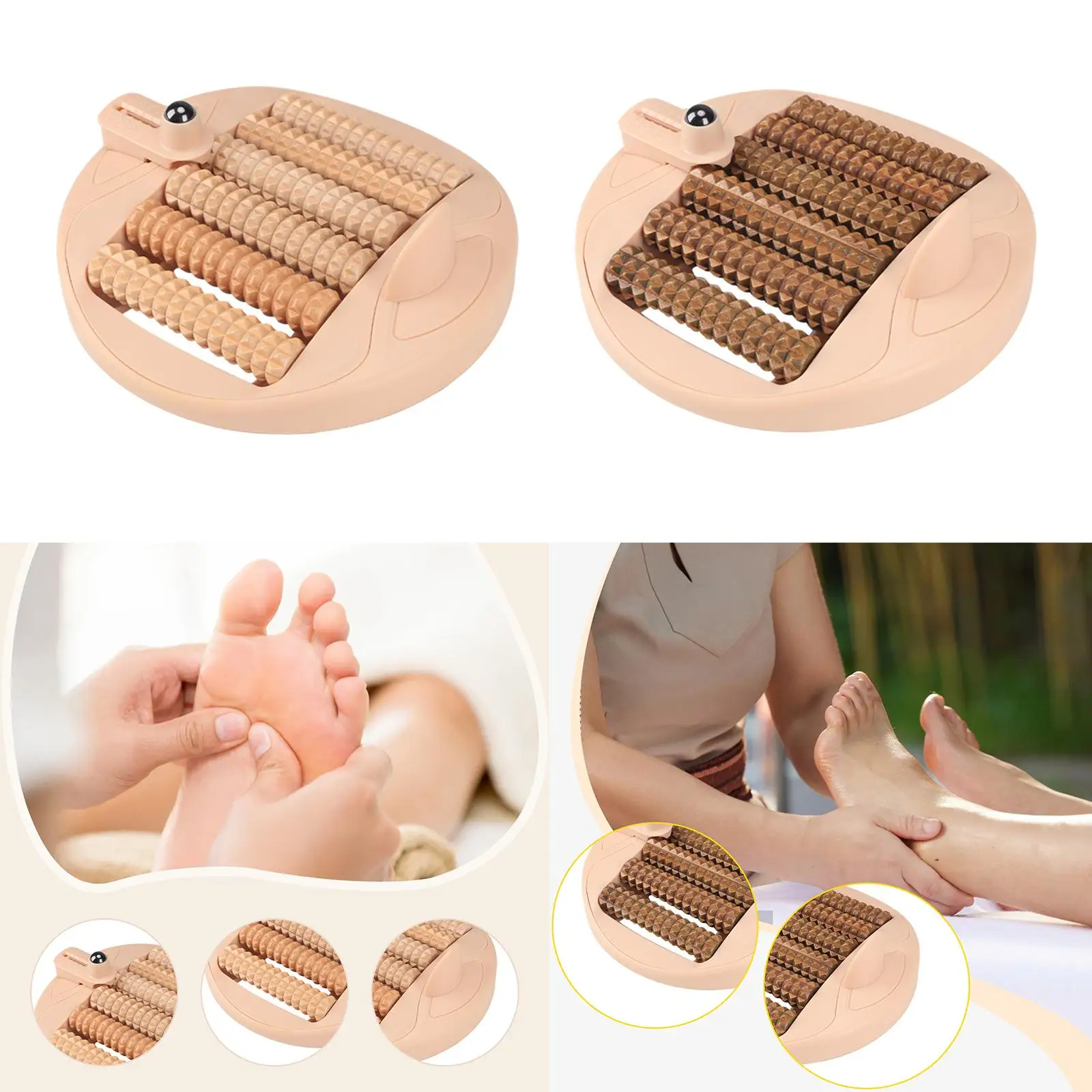 

Деревянный роликовый массажер для ног для женщин и мужчин, подарок во время путешествий, противоскользящая основа, износостойкий аксессуар, массажный инструмент, деревянное украшение