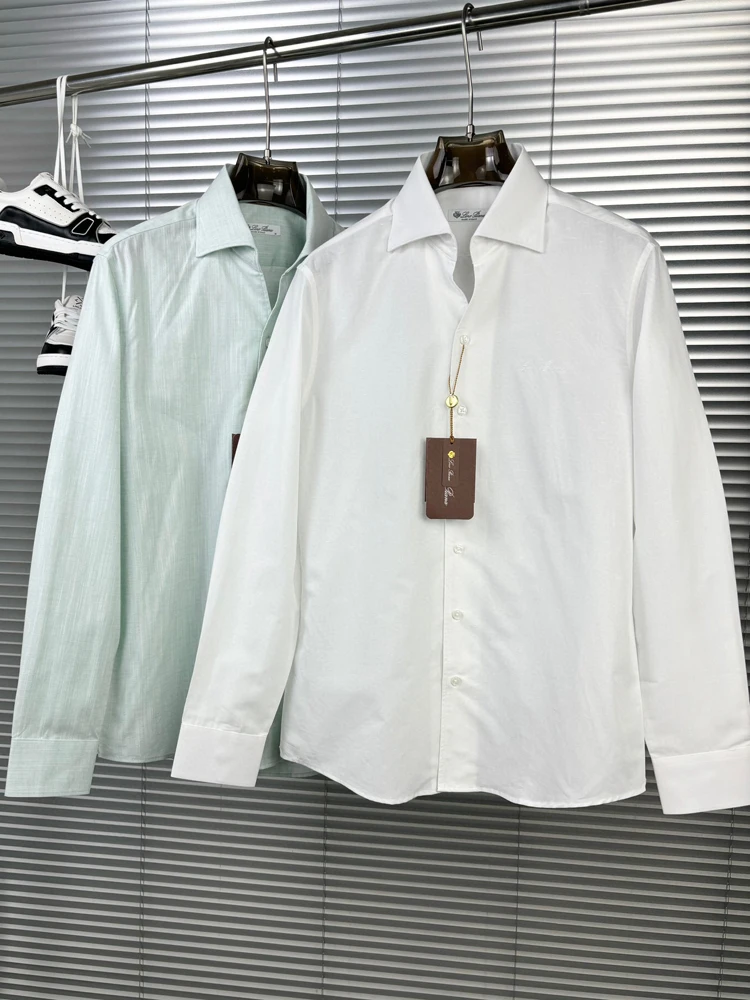

LP/BC cotton embroidered 25ss business white long-sleeved thin shirt