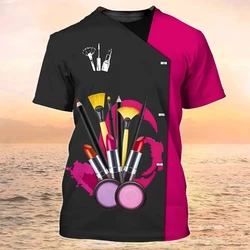 Make Up Artist T-Shirts Cosmetics Cosmetician 3D Print Streetwear Men Women Fashion Oversized T Shirt Tees Tops Uniform Clothing