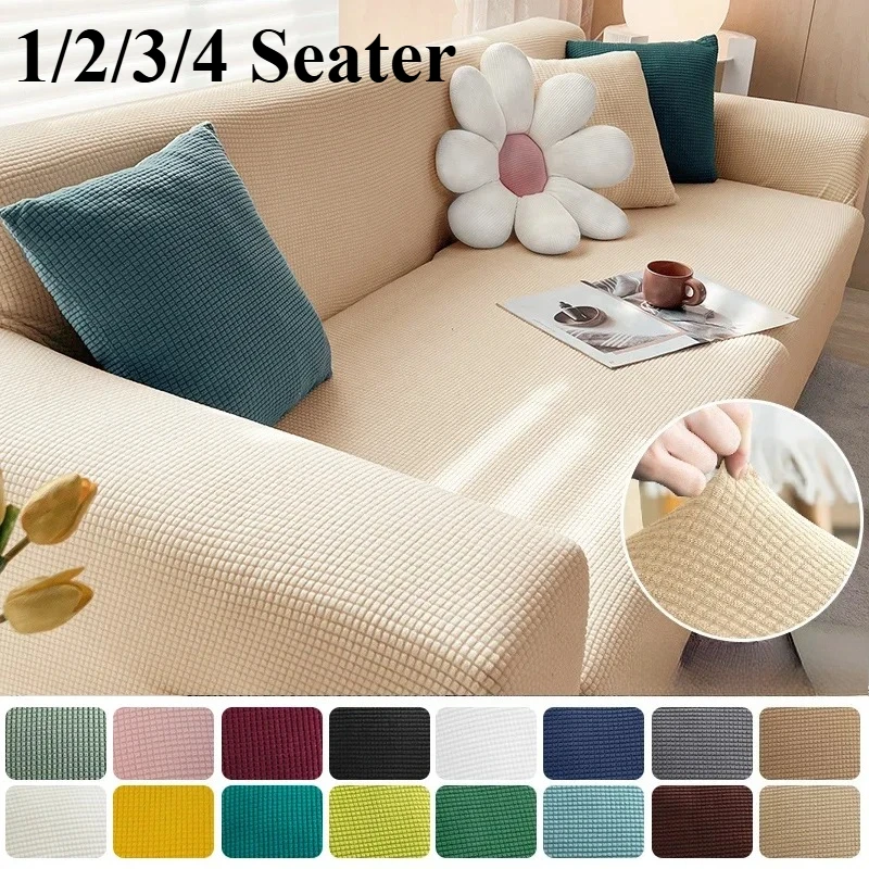 

Elastic Sofa Cover for Living Room Anti Pet-scratch Full-Cover Stretch Slipcovers 1/2/3/4 Seater L Shape Corner Couch Cover