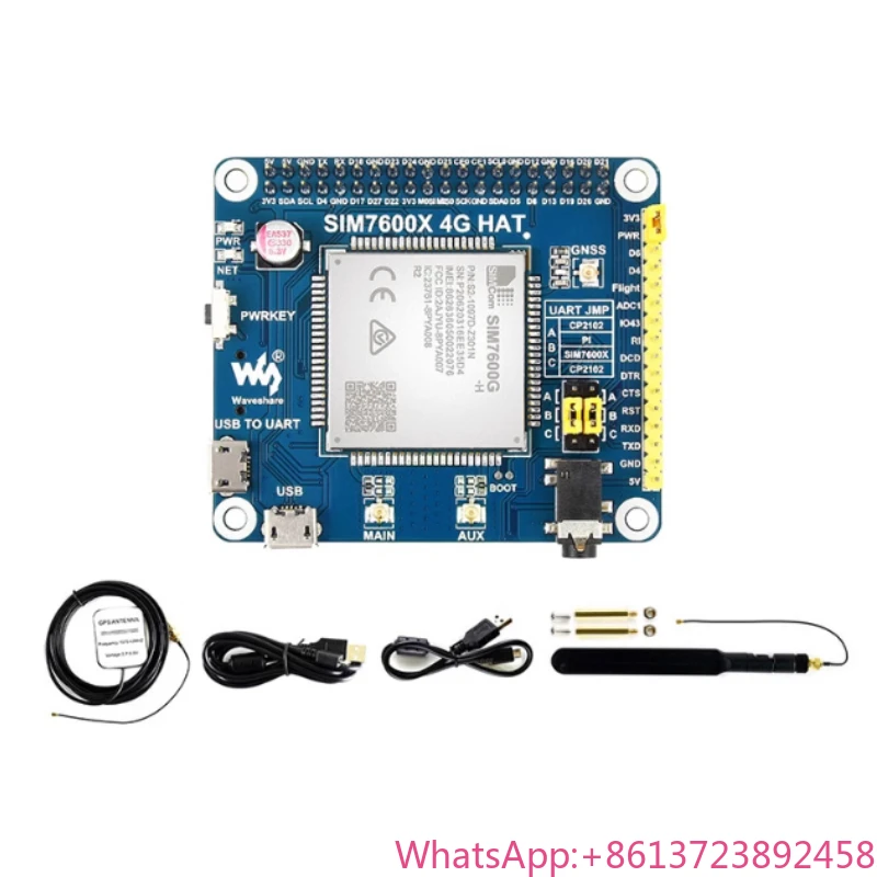 

SIM7600G-H/CE 4G Expansion Board-GNSS Positioning Supports LTE Cat-1/3G/2G Compatible with Raspberry Pi/Jetson Nano for Global