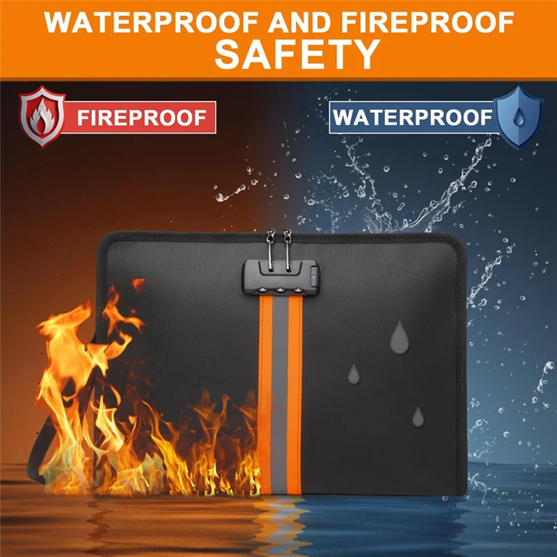 AT93-Fireproof Document Bag Fireproof Waterproof Document Bag Fire Proof Bag For Documents