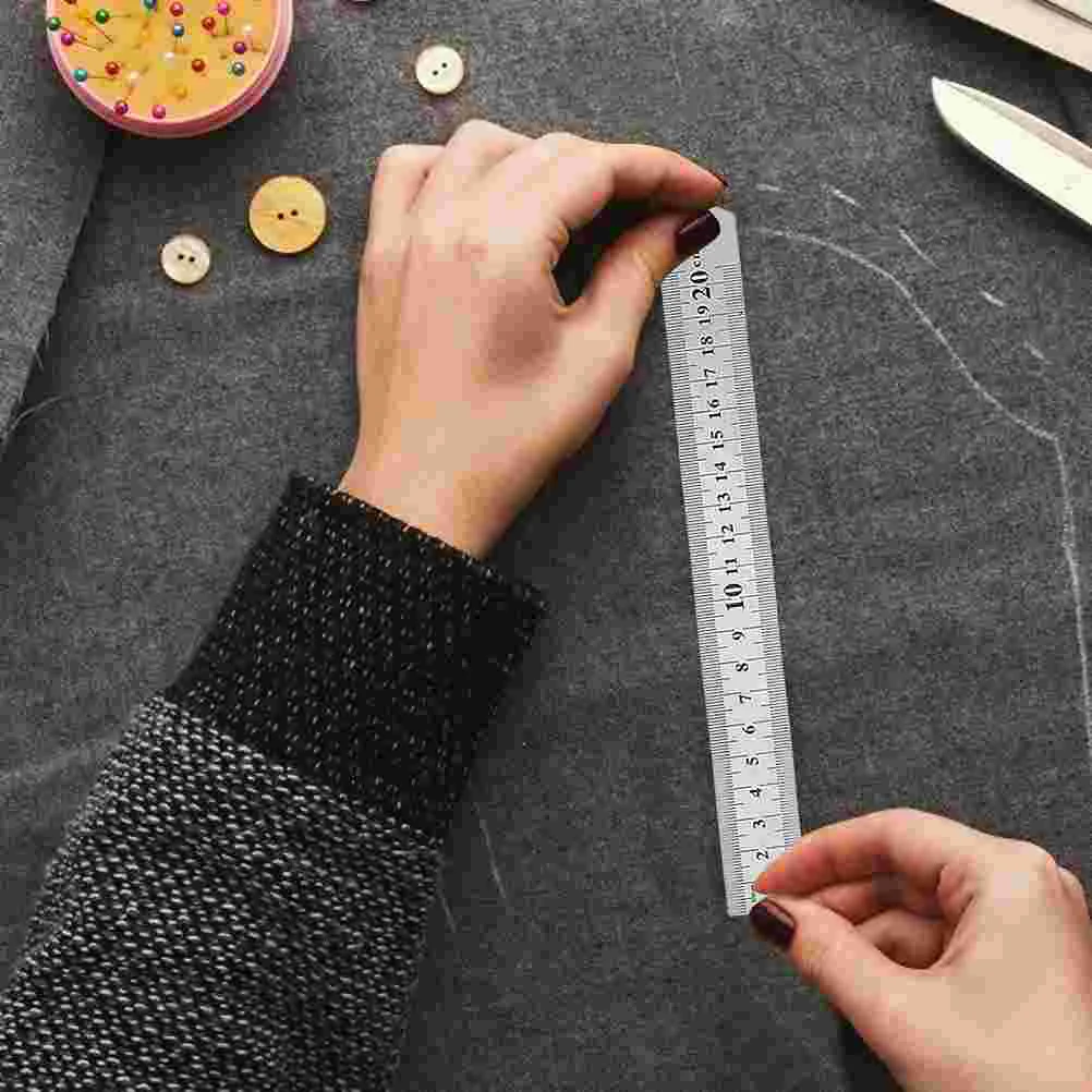 Measuring Tools Double-sided Graduated Ruler for Painting Clear Stainless Steel
