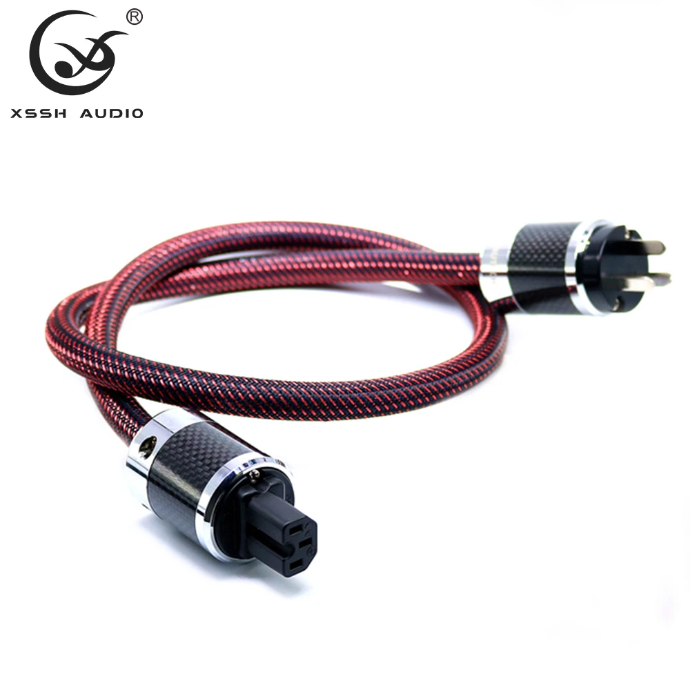 

0.5m ~ 3m Line XSSH Hifi Amplifier FI50&FI50M 14.5MM OFC Pure Copper CN US EU IEC AC Female Male Plug Power Cable Cord Wire