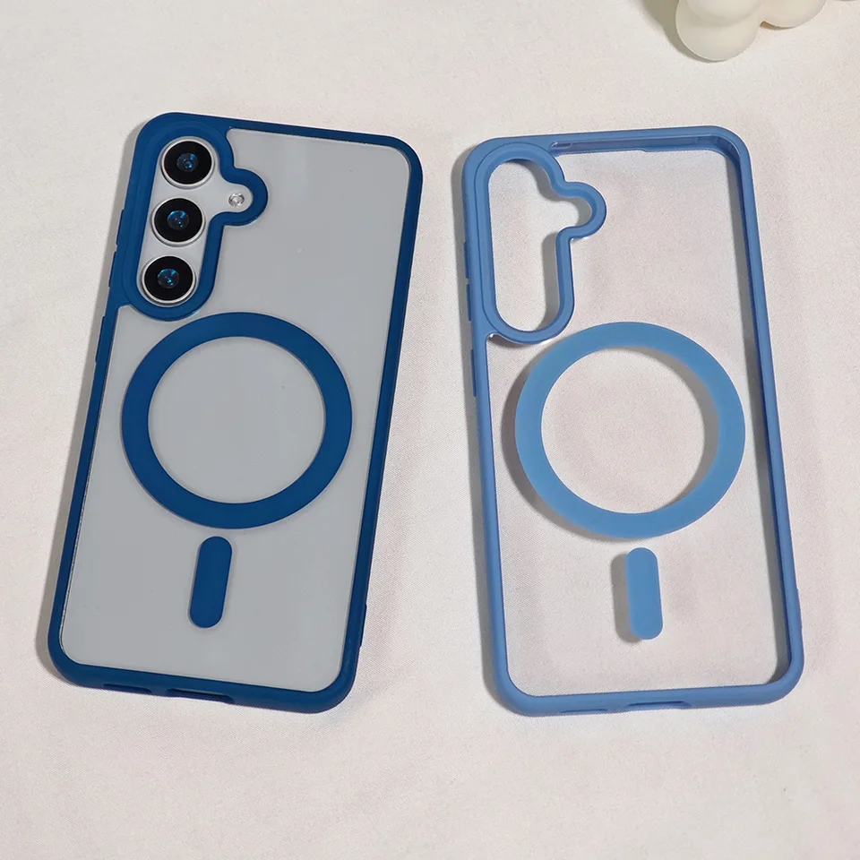 Funda magnética esmerilada para Samsung Galaxy S26 Ultra S25 Edge S24 S23 FE S22 Plus, compatible con Magsafe, también para A57 A37 A17 A07 A56 A36 3