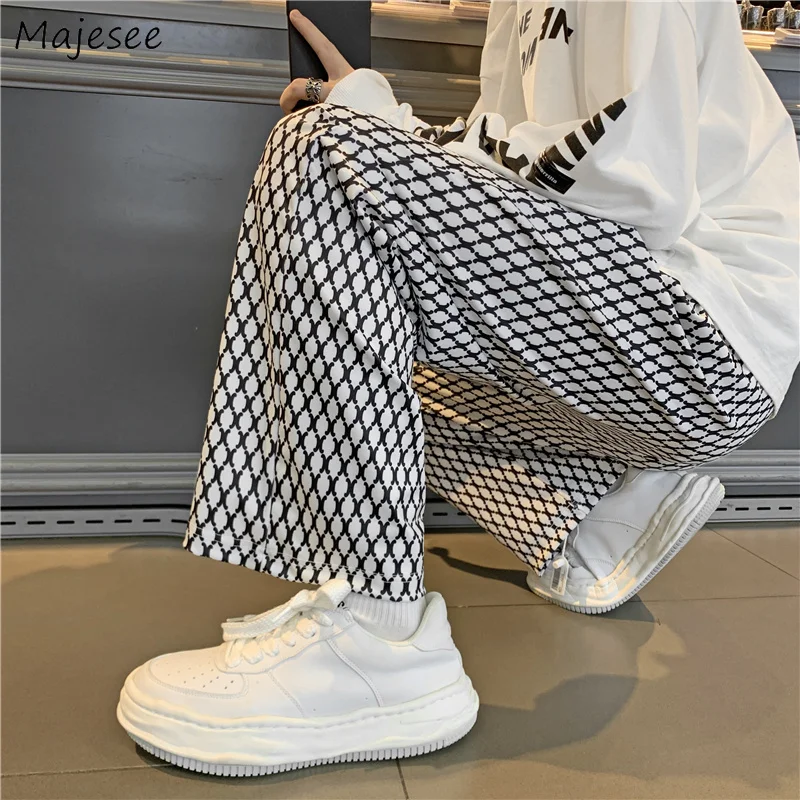 

Pants Men High Street Hip Hop Teens Fashion Ulzzang All-match Cool Handsome Summer Thin Simple Casual Ins Daily Wide Leg Trouser