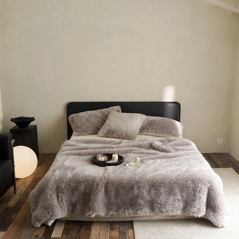 Luxury Kadar faux wool Winter blanket Double layers plush Bed blankets Microfiber blanket for sofa throw blanket for living room