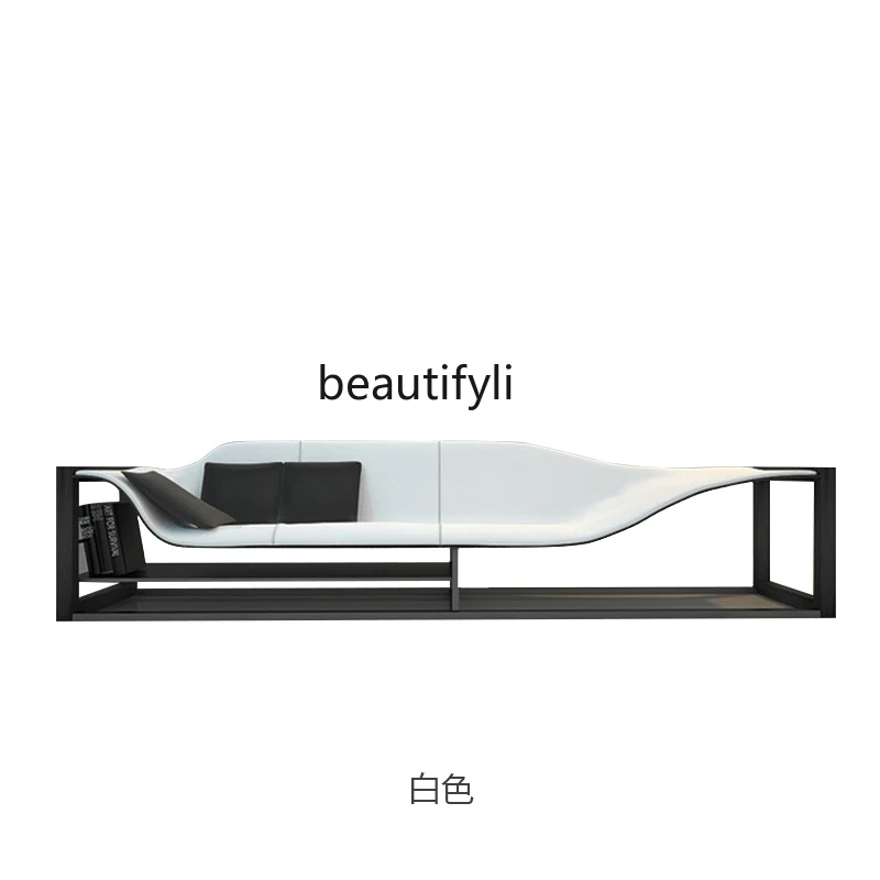 

Nordic light luxury designer creative special-shaped bookshelf sofa sales lobby reception villa living room study