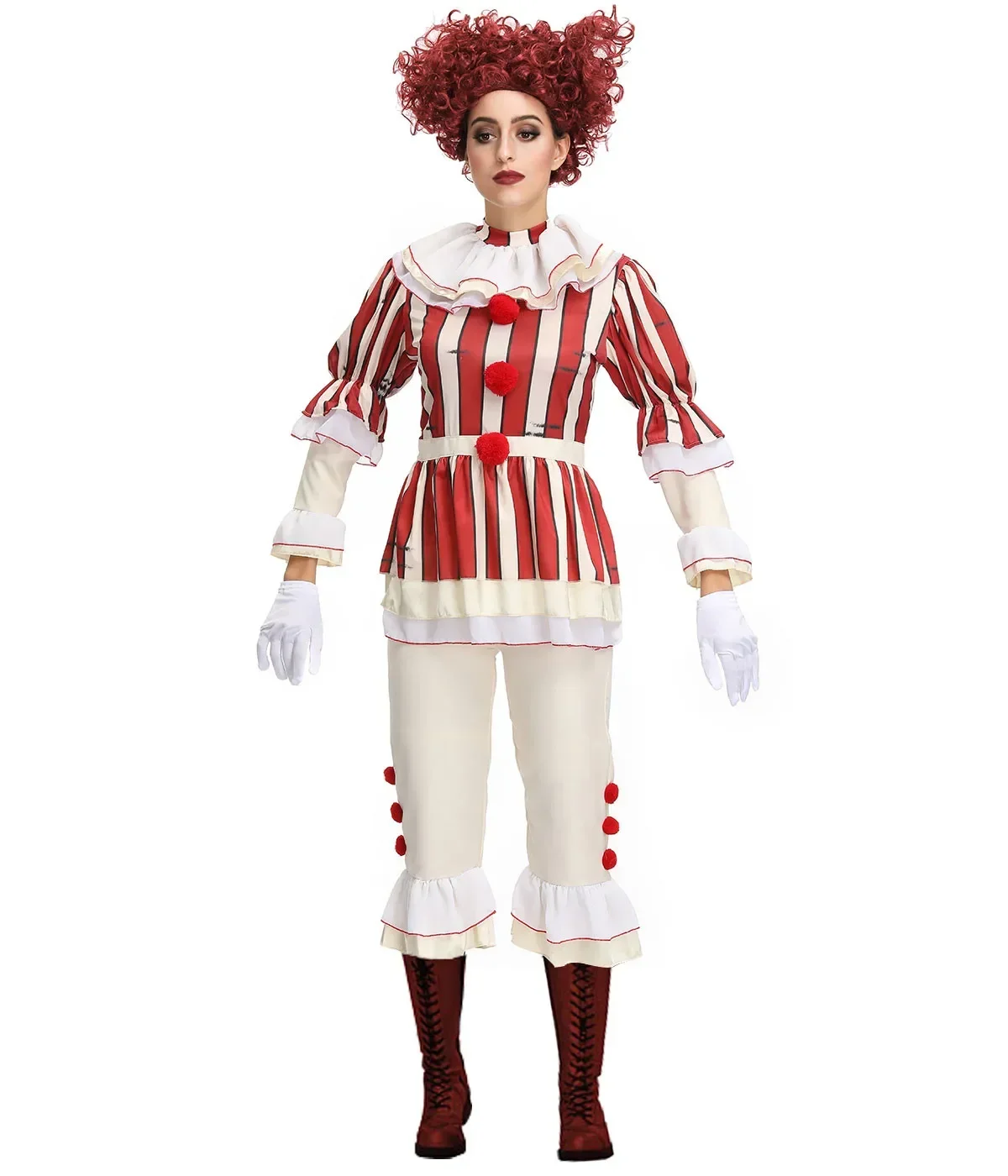 Costume de Clown de luxe pour femmes adultes, Costume de Clown d'halloween, Cosplay Penny Wise, Costume de fête de spectacle, robe fantaisie