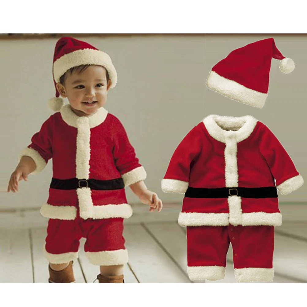

Santa Claus Christmas Performing Suit Boy Clothing Stage Santa Claus Costume For Boy Clothes Kids Celebrations Festive Red Color