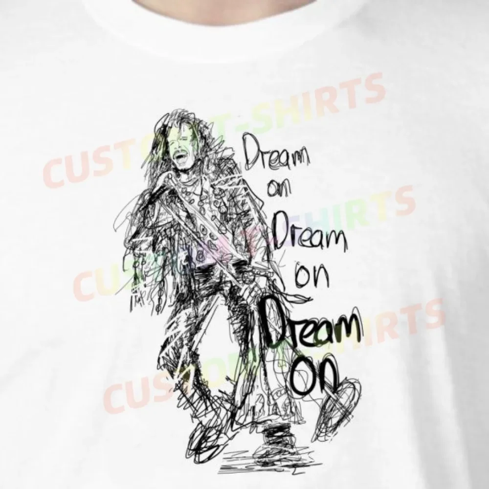 

144 228_Steven_Tyler_–_Aerosmith Fans' comic-style hand-drawn pattern T-shirts for both men and women in summer