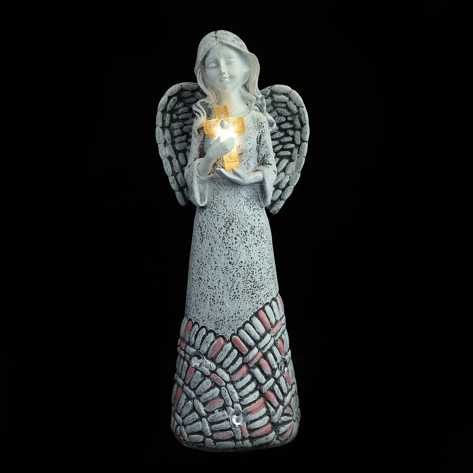 

Angel Girl Ornaments Resin Statue Mini Decoration Figure Home Furnishing Solar Outdoor Garden Balcony Art Craft