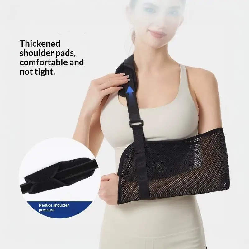 Arm Sling with Adjustable Strap Breathable Mesh for Child Adult Arm Fracture Dislocation Recovery Support