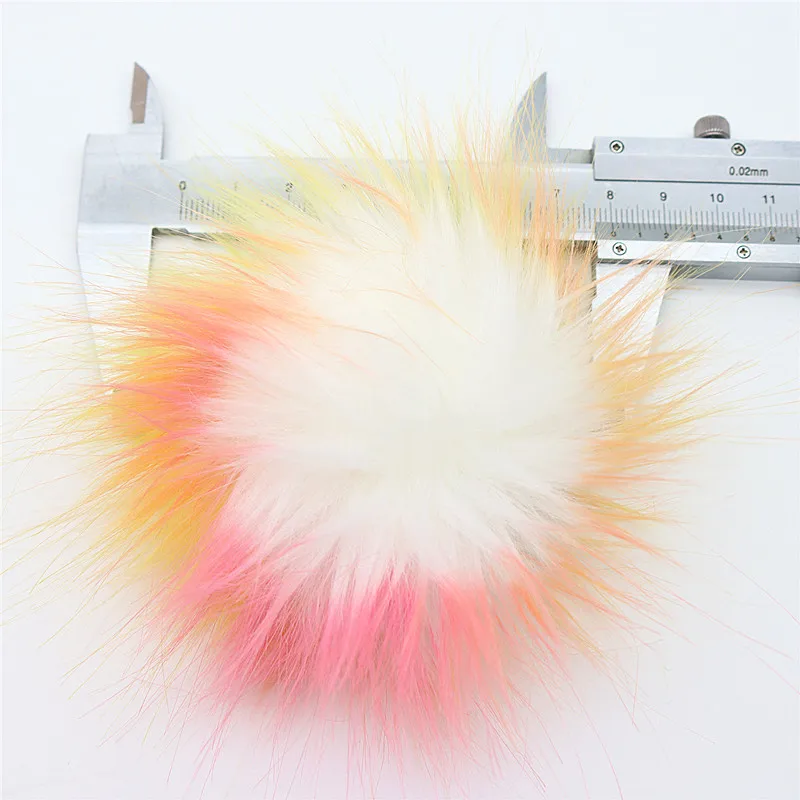 8CM 10CM 20pcs Multicolor Plush Ball Fake Fox Hair DIY Clothing Shoe Hat Accessories Imitation Wool Ball Pendant Sewing Supplies