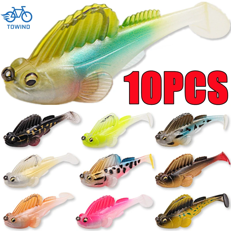 10/5PCS Fishing Lure Soft Bait Jig Megabass Dark Sleeper Soft Lure 7g/10g/14g/20g Swimbait Wobblers Pike Bass Fishing Spinning