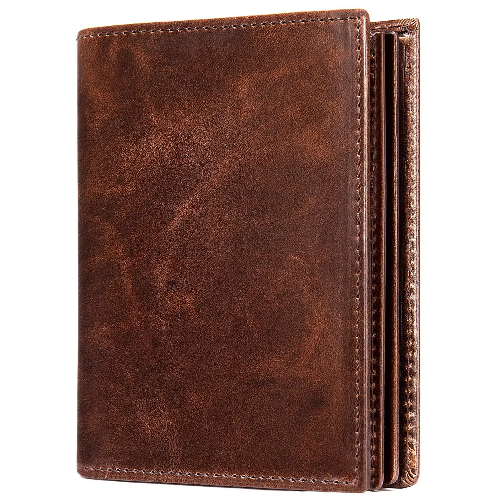 

Genuine Leather Men's Wallet RFID Blocking Vintage Mens Wallets ID Bank Credit Card Holder Male Coin Purse Luxury Gifts for Man