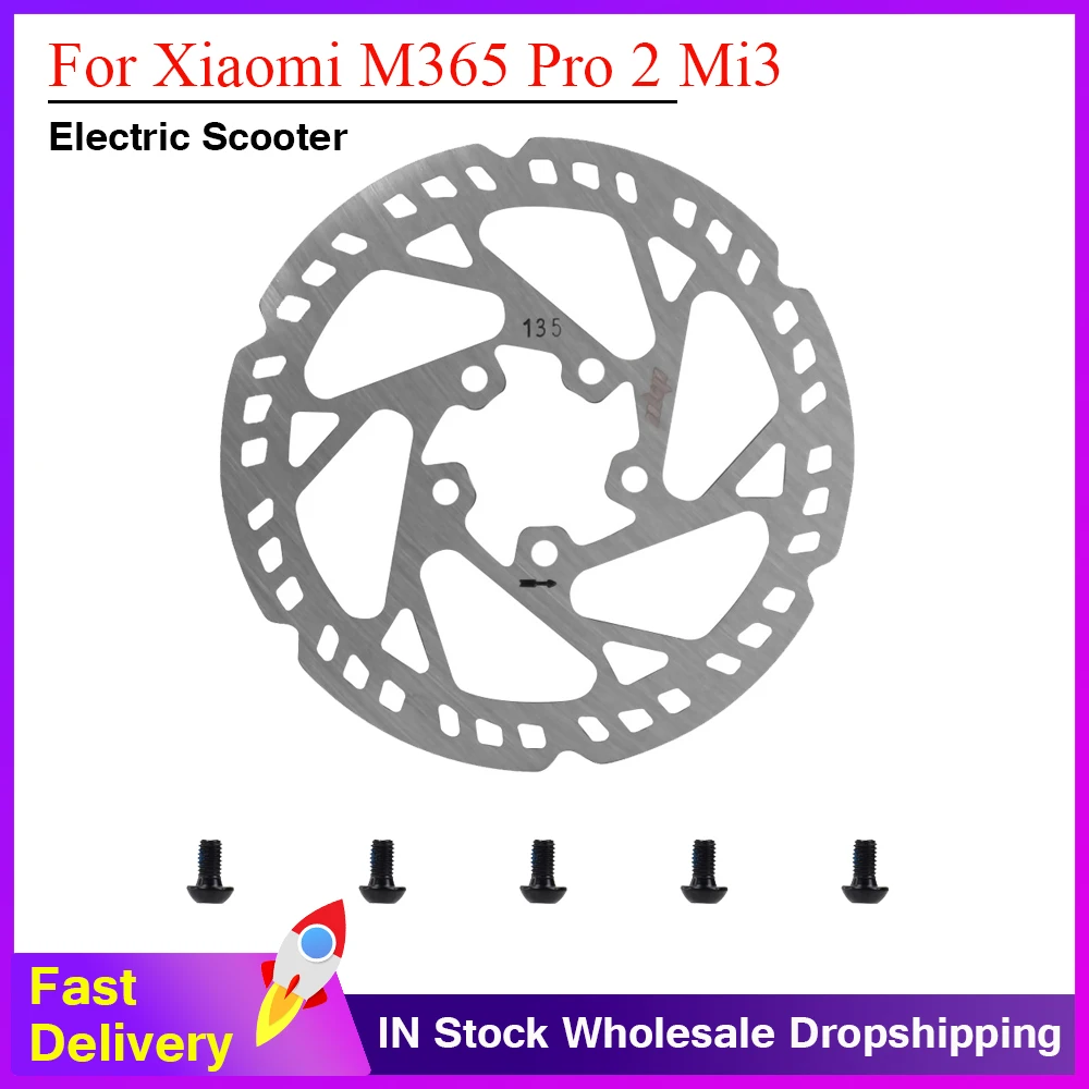 135mm Xtech Brake Disk 5 Hole 6 Holes Disc Brake Rotor for Xiaomi M365 1s Pro 2 Mi3 Electric Scooter Stainless Steel Parts