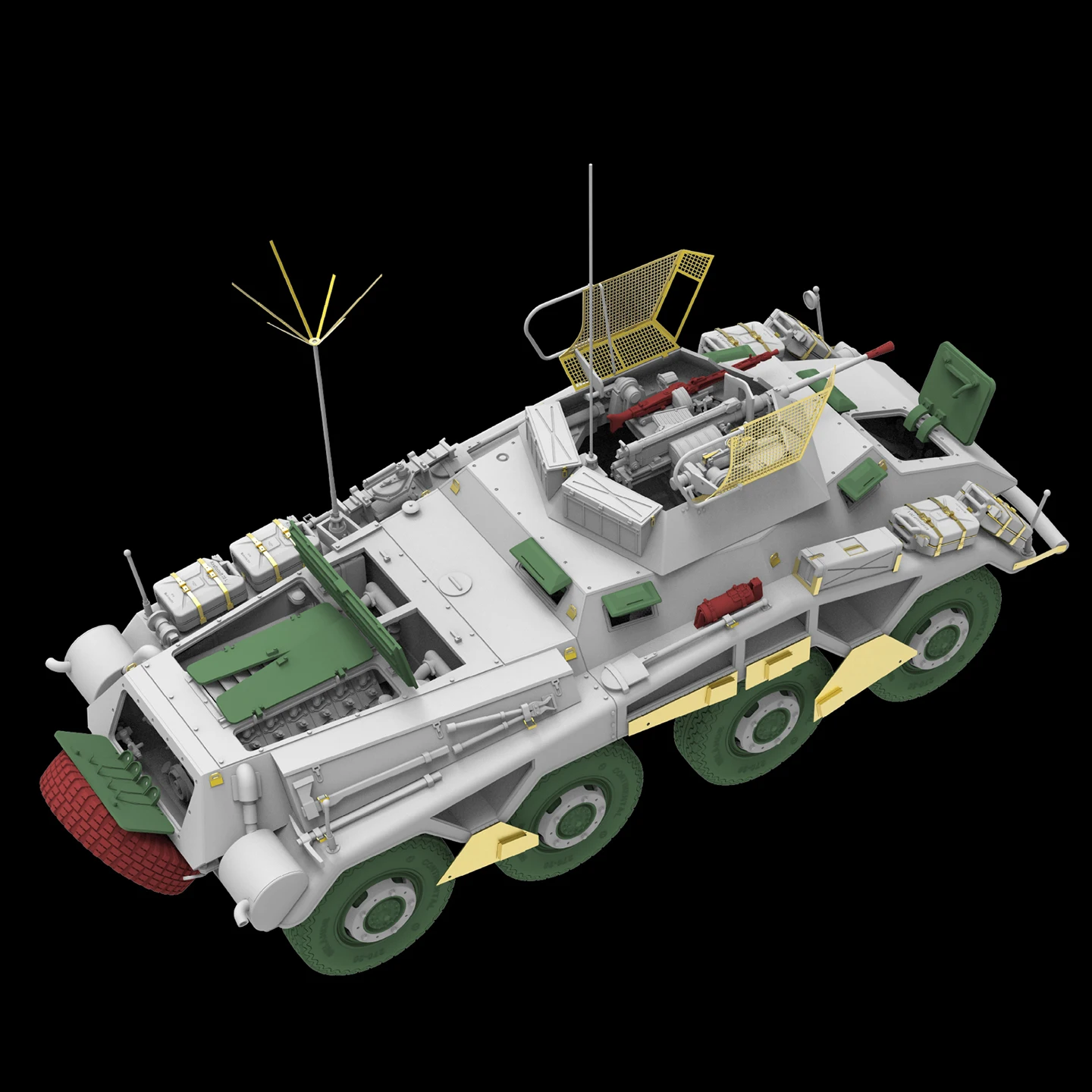 Ryefield Plastic Scale Model Kit 1/35 RM-5154 Sd. Kfz.234/1 Schwerer Panzer-Spwg. Interior Kit, for birthday toys