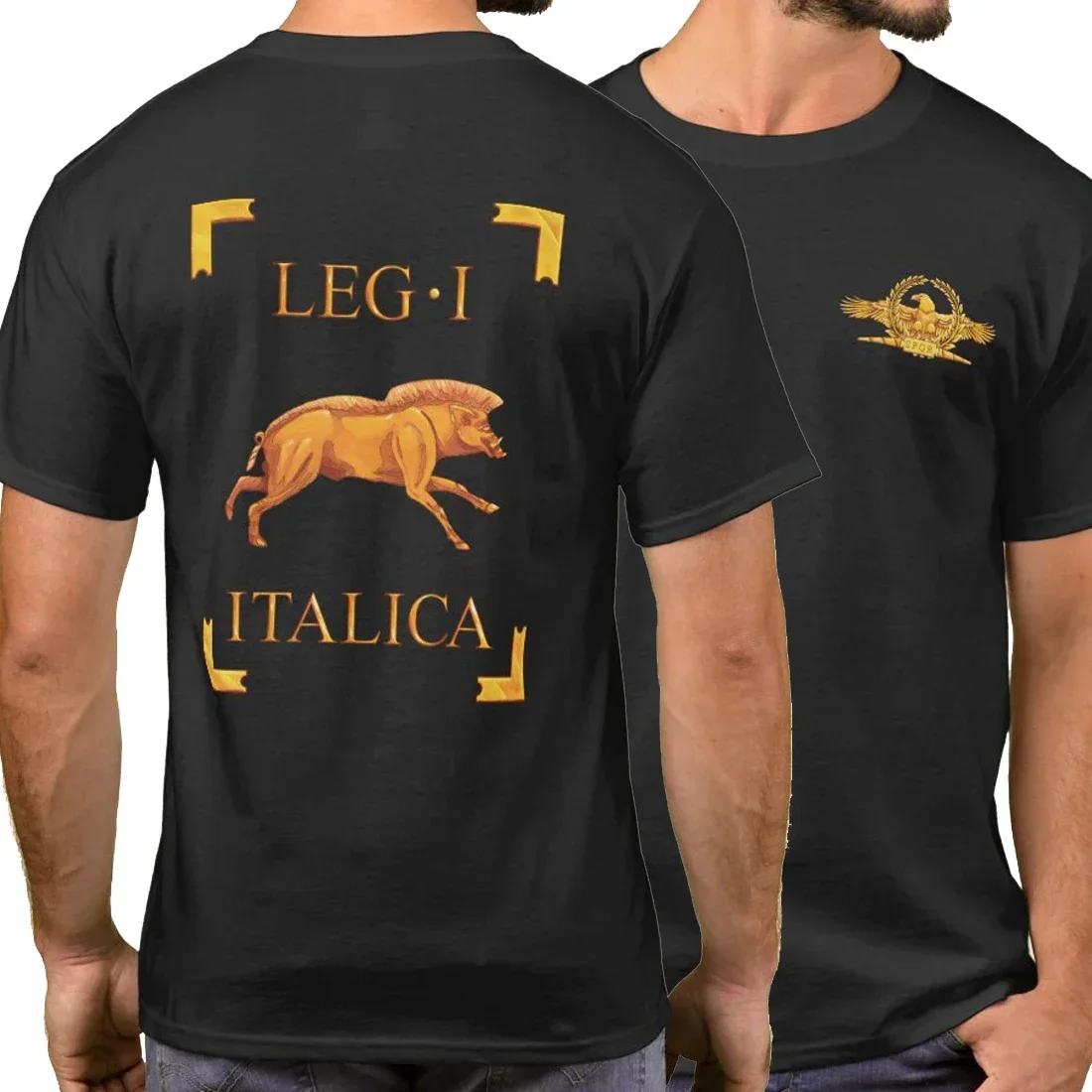 Roman Empire The 1st Legion Italica Wild Boar Vexillum T-Shirt 100% Cotton O-Neck Summer Short Sleeve Casual Mens T-shirt