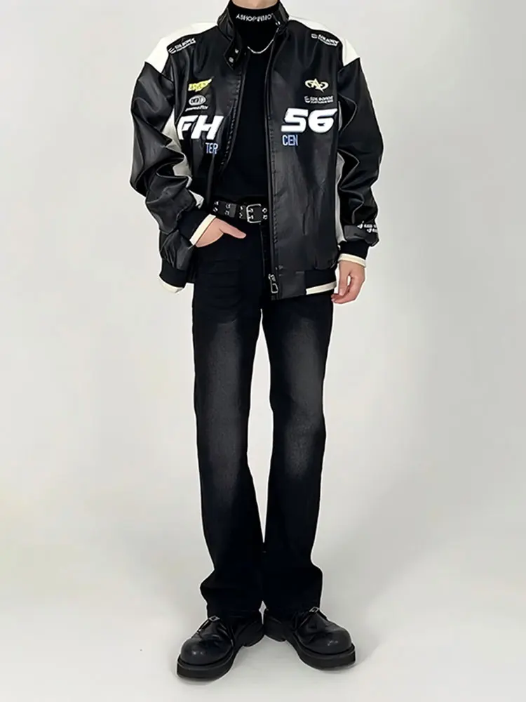 

Мужские джинсы с флисовой подкладкой, эластичные, с цветными вставками, прямые, слегка расклешенные, зимние, с высокой талией, облегающие