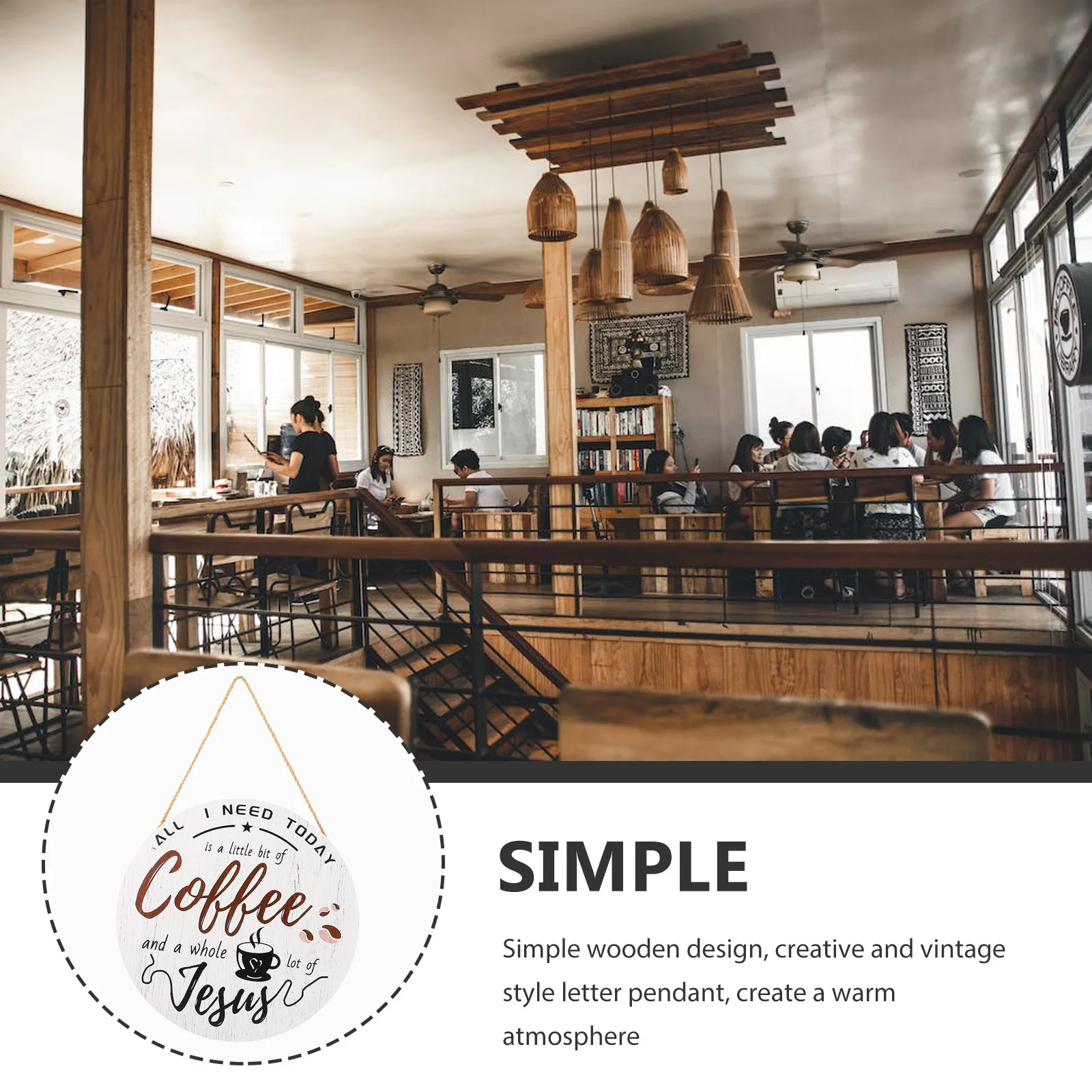 

Fork Spoon Eat Letter Sign Large Wooden Kitchen Wall Decor Rustic Farmhouse Decoration Restaurant Dining Room Wall Hanging Sign