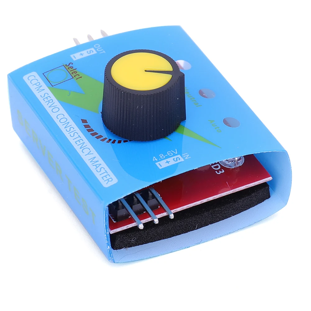 เครื่องทดสอบระบบปรับมุมบังคับพวงมาลัย DC 4.2-6.0V เครื่องทดสอบความสม่ำเสมอของ ESC ช่องสัญญาณไฟฟ้า เครื่องวัด CCPM สำหรับเฮลิคอปเตอร์ รถ และเรือบังคับวิทยุ