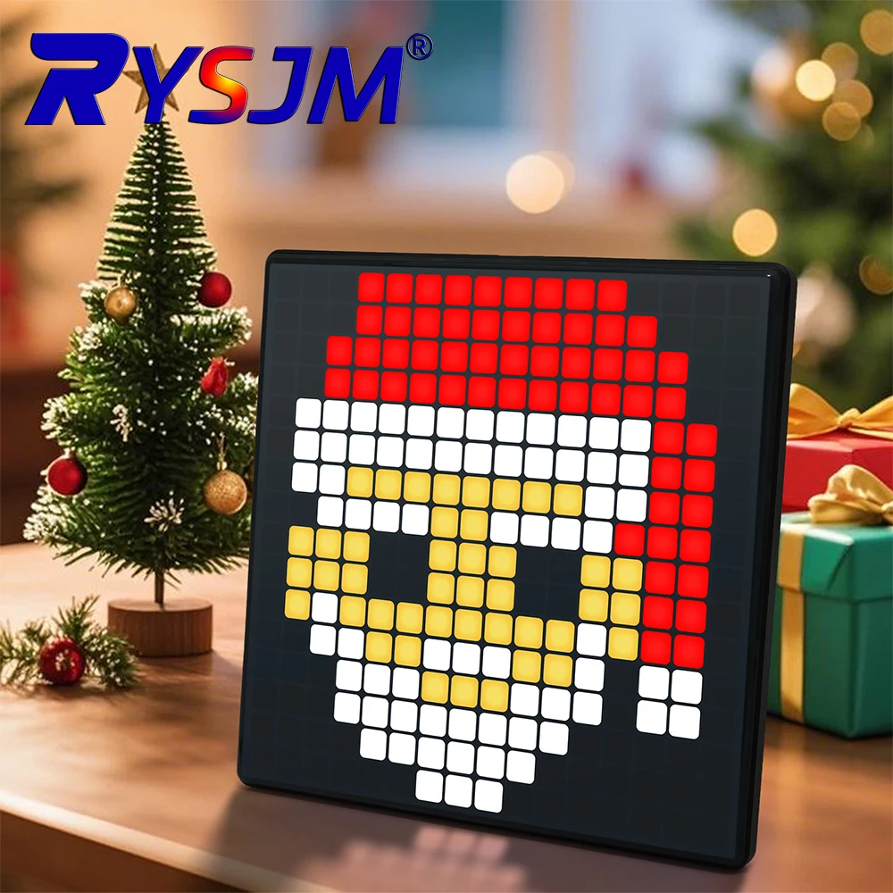 16-32-64-スマート-led-マトリックスピクセルディスプレイ-rgb-diy-グラフィティアプリ制御アートディスプレイゲームルームの装飾用クールアニメーションフレーム