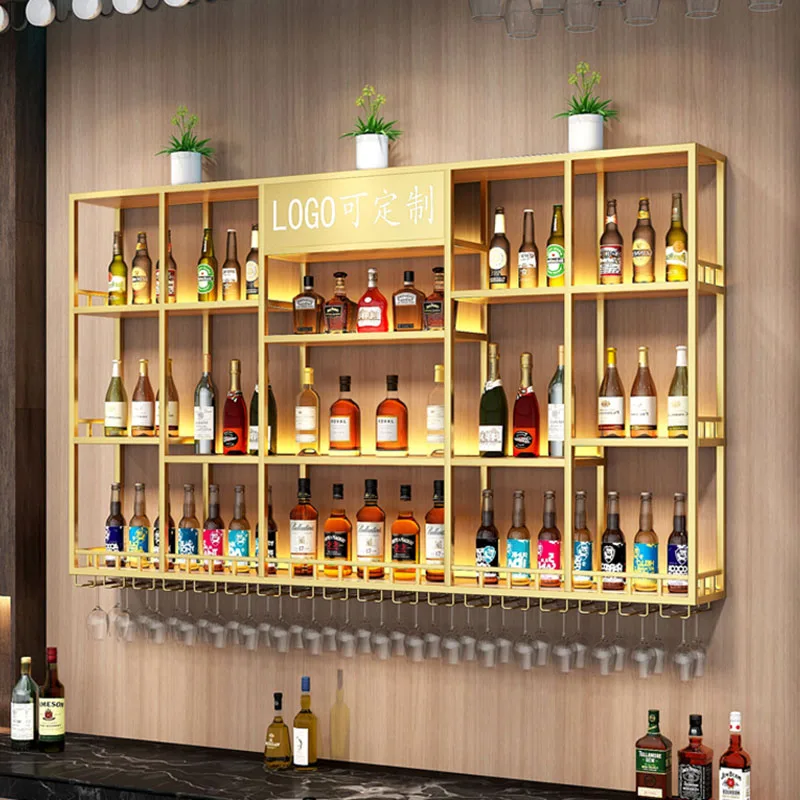 

Inverted Whisky Bar Cabinets Holder Hanging Commercial Modern Wine Cabinets Unique Bottle Mueble Para Vino Kitchen Furniture