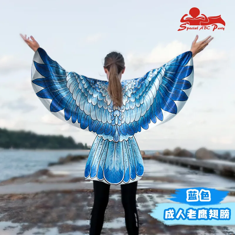 

Fashion Europe&America Adult Eagle Wings Wraps Decorative Cloak Halloween Party Bird Dress Up Performance Prop Halloween Costume