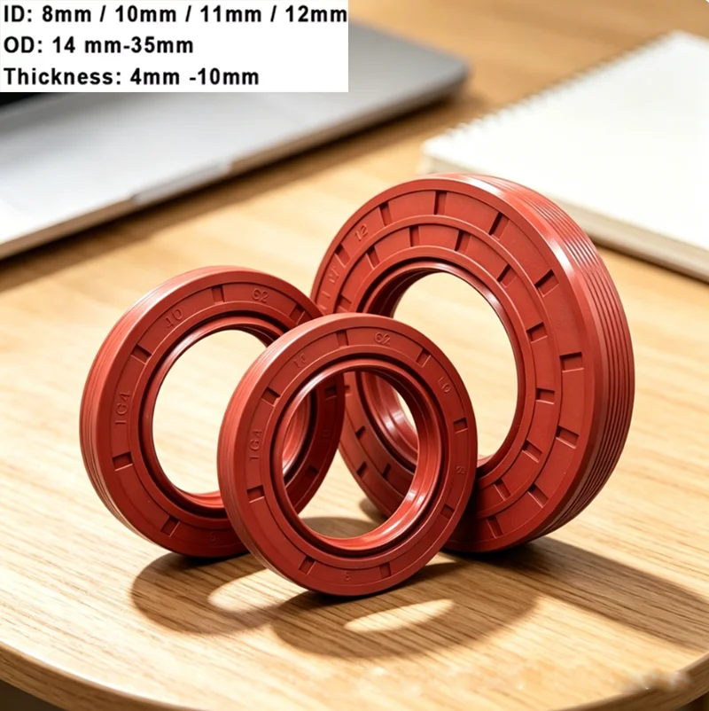 1Pcs TC/FB/TG4 FKM Frame Oil Seal Fluororubber Gasket Ring ID 8MM 10MM 11MM 12MM Outer Diameter 14MM-35MM Thickness 4MM-10MM