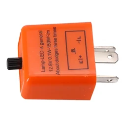 3pin Motorcycle LED Flasher Relay Adjustable Frequency Square Flashing Flasher Motorcycle Led Lights Turn Signal Indicator 12V